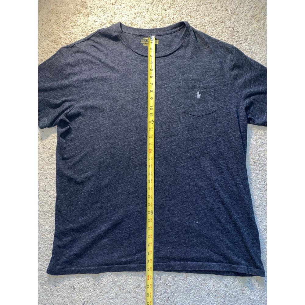 Polo Ralph Lauren Mens 2XL Navy Cotton Pocket Tee Work Shirt - Picture 7 of 11